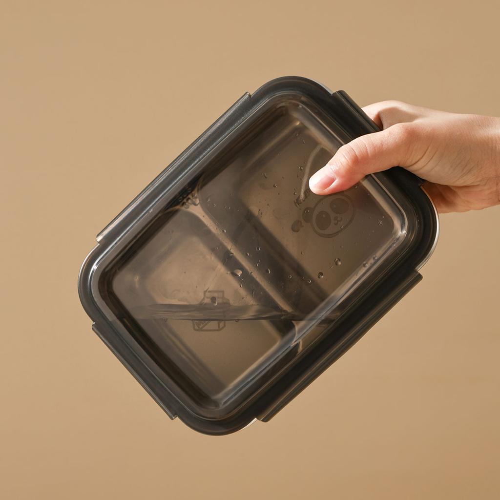 WORTHBUY Разделенный ланч-бокс бенто из нержавеющей стали 304, портативный герметичный контейнер для еды с отделениями для студентов и взрослых