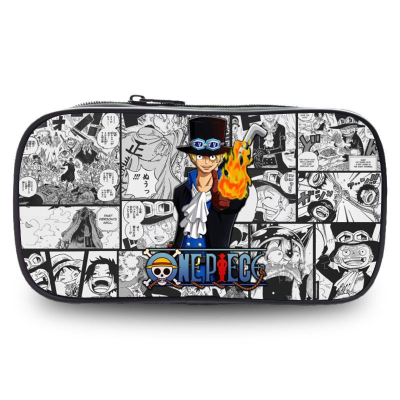 Одноразовый пенал с принтом аниме One Piece Луффи, однослойный, для хранения канцелярских принадлежностей, для учеников и офисного использования