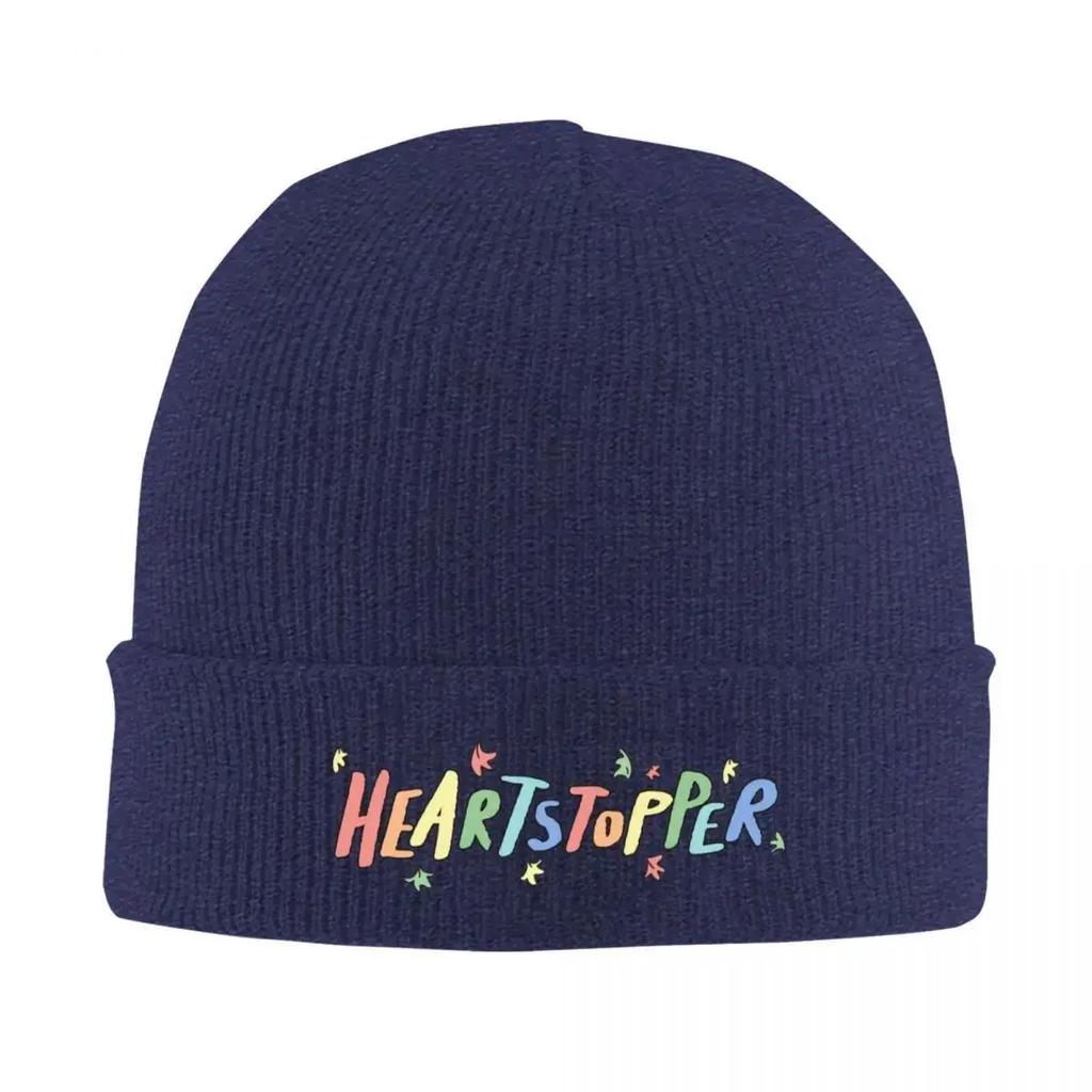 New Heartstopper Rainbow Hats Autumn Winter Skullies Beanies New Charlie Nick Boys Love Cap FeUnisex Unisex Acrylic Knitted Cap
