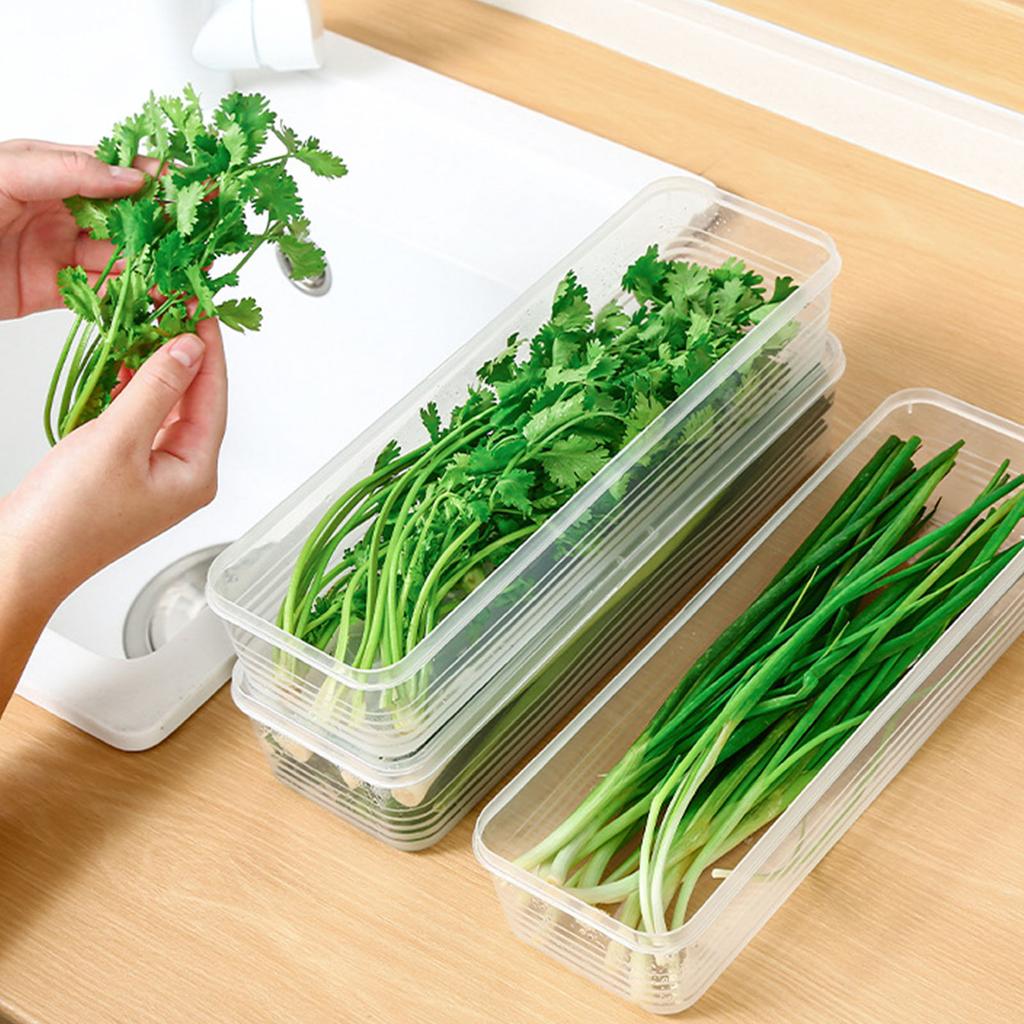 Durable PP Material Airtight Food Storage Container Home Kitchen Organizers For Organizing Scallions Ginger Garlic