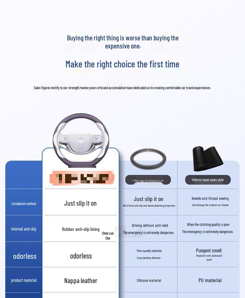 Индивидуальная накладка на руль из натуральной кожи для моделей Leapmotor B10/2026 цвета Star Heng Purple