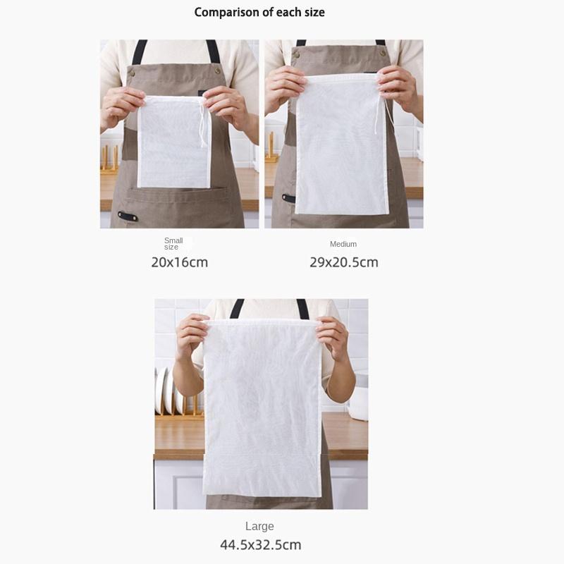 Фильтр-мешок для соевого молока и вина, мешок для орехового молока, чай, кофе, масло, фильтр для йогурта, сетка, кухонная еда, многоразовые нейлоновые фильтр-мешки, сетчатый фильтр