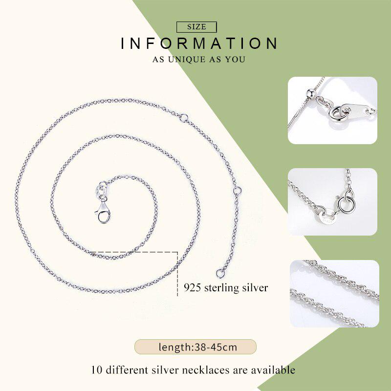 BAMOER Классические цепочки из стерлингового серебра 925