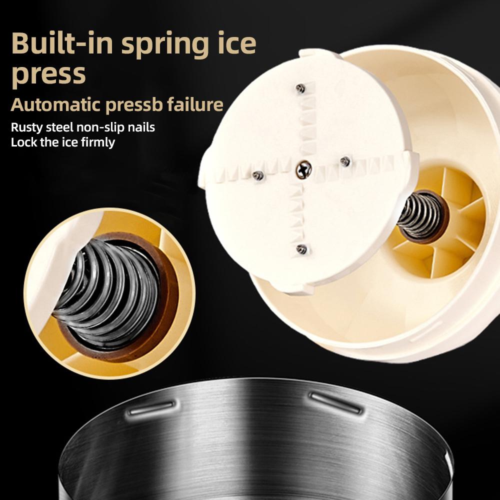 Ручная кривошипная дробилка для льда, машина для снежного конуса, портативная ручная машина для бритого льда с бесплатным льдом