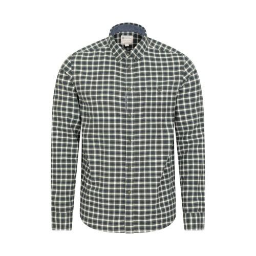 Mountain Warehouse Mens Driftwood Checked Organic Shirt