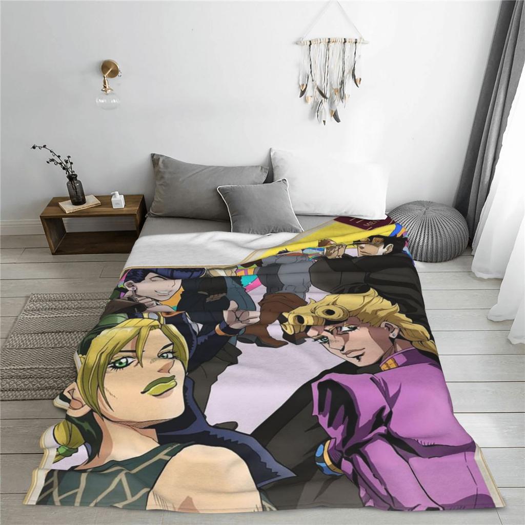 Аниме JOJO HD ART Пледы Мягкий Теплый Фланелевый Плед Покрывало для Кровати Гостиной Пикника Путешествия Дома Дивана