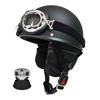 Motorcycle Half Helmets, German Style Vintage Motorcycle Helmets for Men Women, Helmet for Adult Scooter ATV Cruise with Goggles