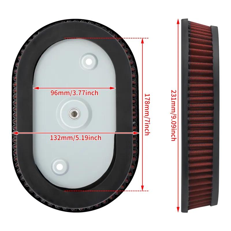 Motorcycle Air Filter Element Air Cleaner Inner Replacement For Harley Touring FLHT FLHX FLHR 17-Up Softail FXBR FLHC FXBB 18-Up