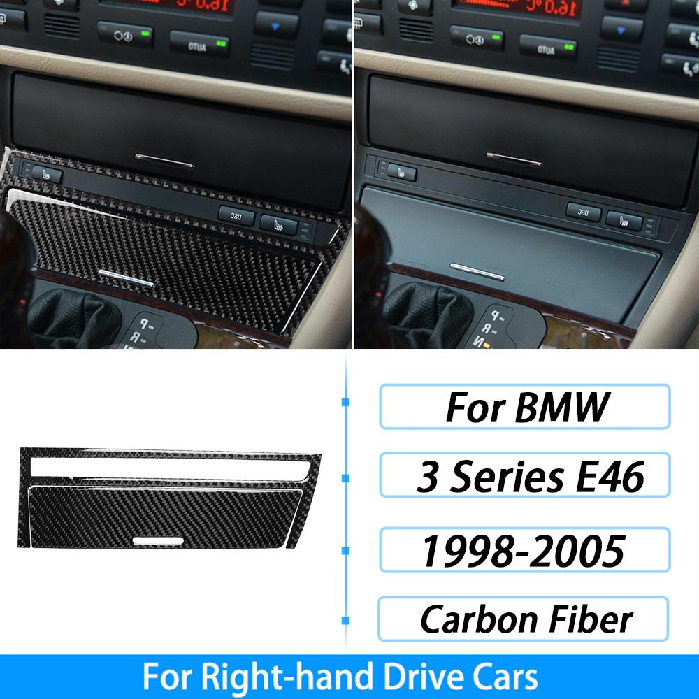 For BMW 3 Series E46 M3 1998-2006 Real Carbon Fiber Gear Shift Air Outlet Vent Window Lift Dashboard Set Car Interior Sticker