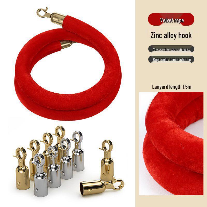 Luxury Stainless Steel Queue Barrier with Rope and Ball Top