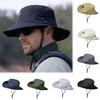Wide Brim Sun Hat Adjustable Bucket Hat Fisherman Cap for Unisex Hiking Fishing