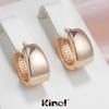 Kinel Glossy Rose Gold Color Polished Hoop Earrings For Women Classic Versatile Daily Wear Fine Jewellery