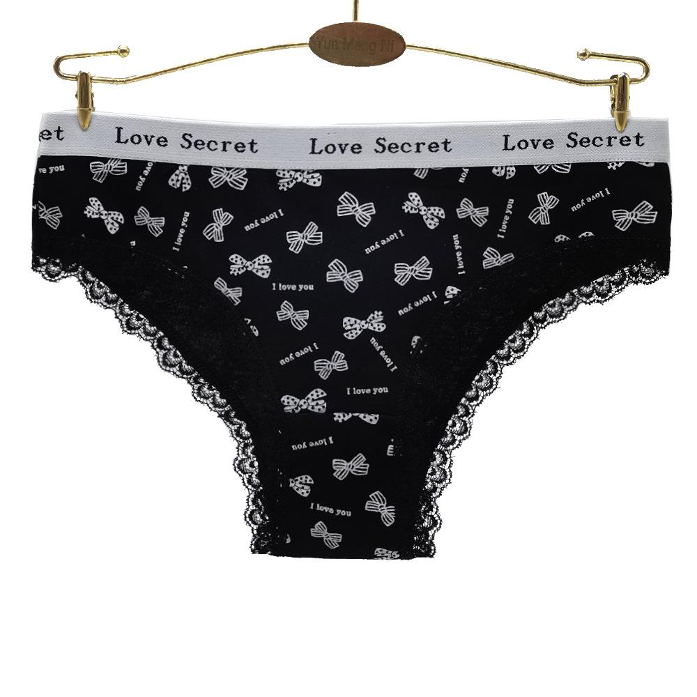 Underwear Women Cotton Low Rise Print Soft Briefs Ladies Panties Knickers Girls Lingerie Lot 6 PCS