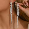 Серьги-кисточки из цепочки с когтями, нишевые изысканные жемчужные серьги, темпераментные серьги-капли воды, атмосфера легкой роскоши, высококачественные украшения для ушей