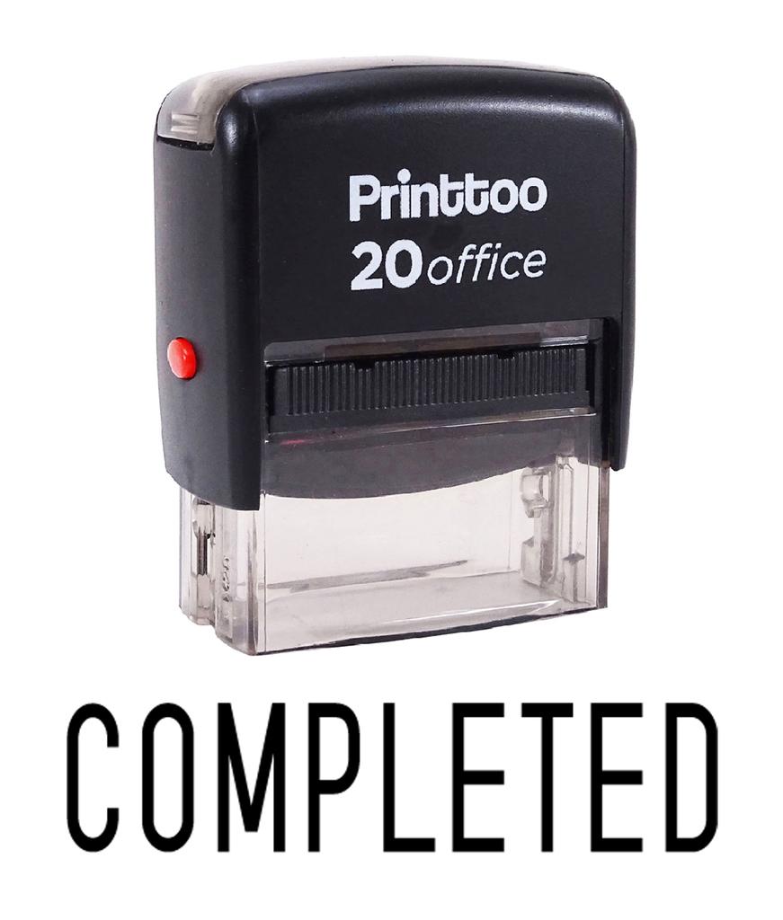 Printtoo Custom Stamp COMPLETED Self Inking Rubber Stamp Office
