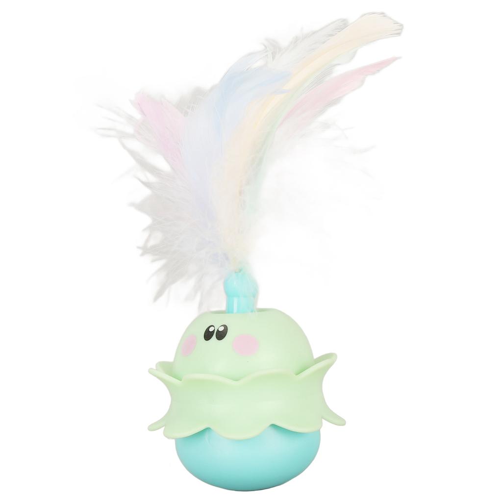 Cat Feather Toy Electric Automatic Rotation Kitten Toy Interactive Anxiety Reduction Cat Toy for