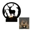 Deer Candle Holder Black European Style Tealight Holder Wall Decoration for Wedding Party