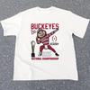 Графическая футболка «Buckeyes 2025 National Championship», мягкая, дышащая и устойчивая к выцветанию, классического кроя для повседневной носки