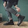 Мужские ботинки Martin Boots Men's British And Korean Version, универсальные мужские ботинки средней высоты, повседневные ботинки Military Boots Tide Shoes 6028-L