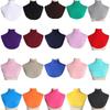 Womens Muslim Modal Turtleneck Fake Collar Islamic Hijab Extensions Solid Color Mock Neck Cover Half Top Detachable Hijab Neck W