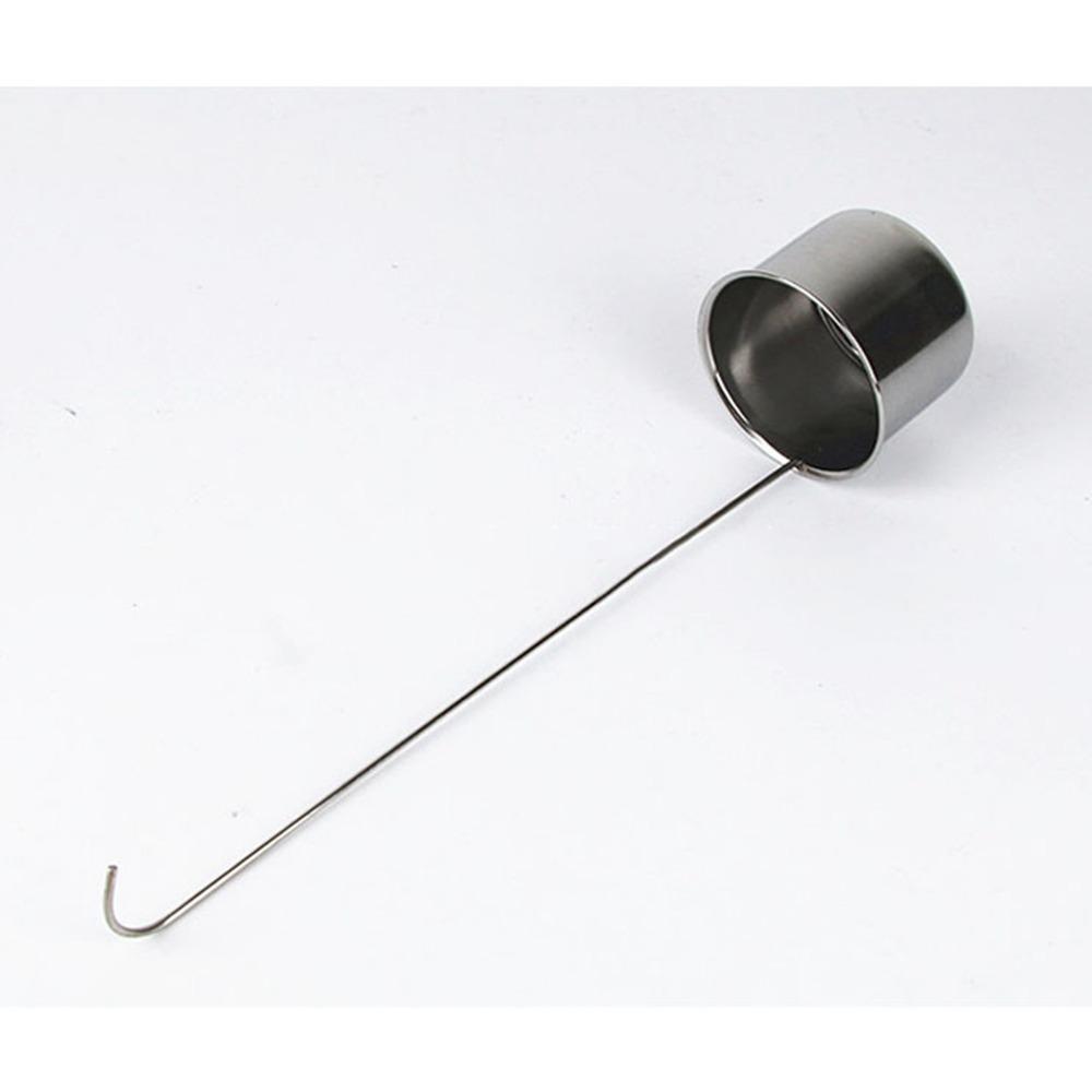 2pcs Long Handle Wine Ladle Flat Bottom Stainless Steel Dipper Measuring Spoon For Kitchen