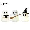 Halloween Night Party Decor Luminous Mini Ghost Figurines, Glow in The Dark Cute Favors for Kids Miniature Statue Micro Landscape, Tiered Tray