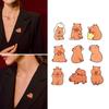 Set of 9 Capybara Acrylic Brooch Pin Animal Badge Stylish Breastpin Accessory for Parties Multipurpose Lapel Pins