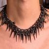1 шт. Модное экстравагантное готическое панк-шик Y2K сложное многослойное колье-чокер с шипами, женские украшения для повседневной носки и праздничной вечеринки
