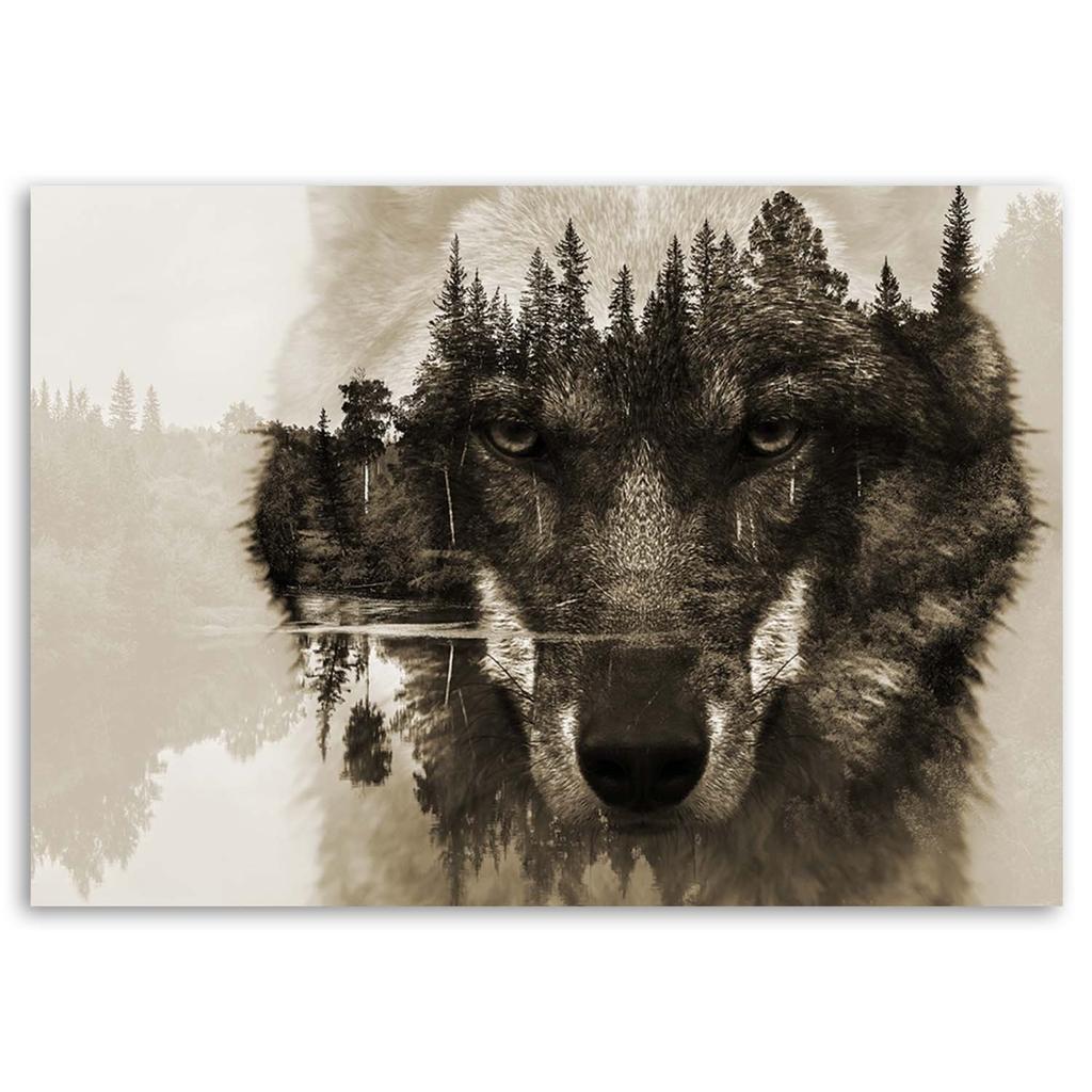 Canvas Print, Wolf Abstract