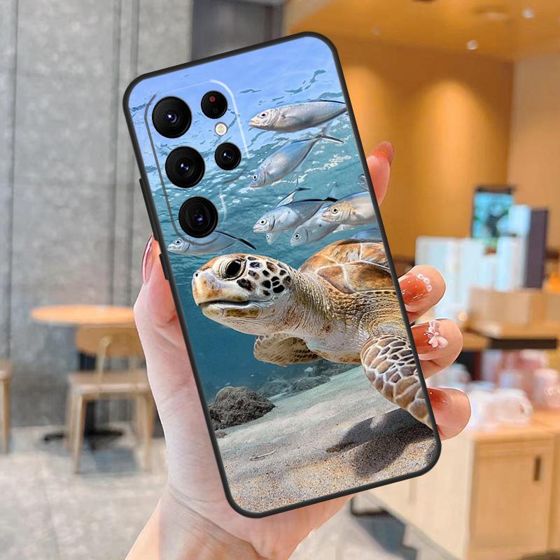 Милый мультяшный чехол для телефона с черепашками для Samsung Galaxy S25 S24 S22 S21 S20 S23 Ultra S9 S10 Plus S25 FE Задняя крышка