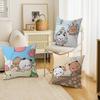 M-Milk And M-Mocha Bear Cute Catoon Cushion Cover Car Throw Pillow Case For Sofa Car Christmas Gift 40x40cm 45x45cm