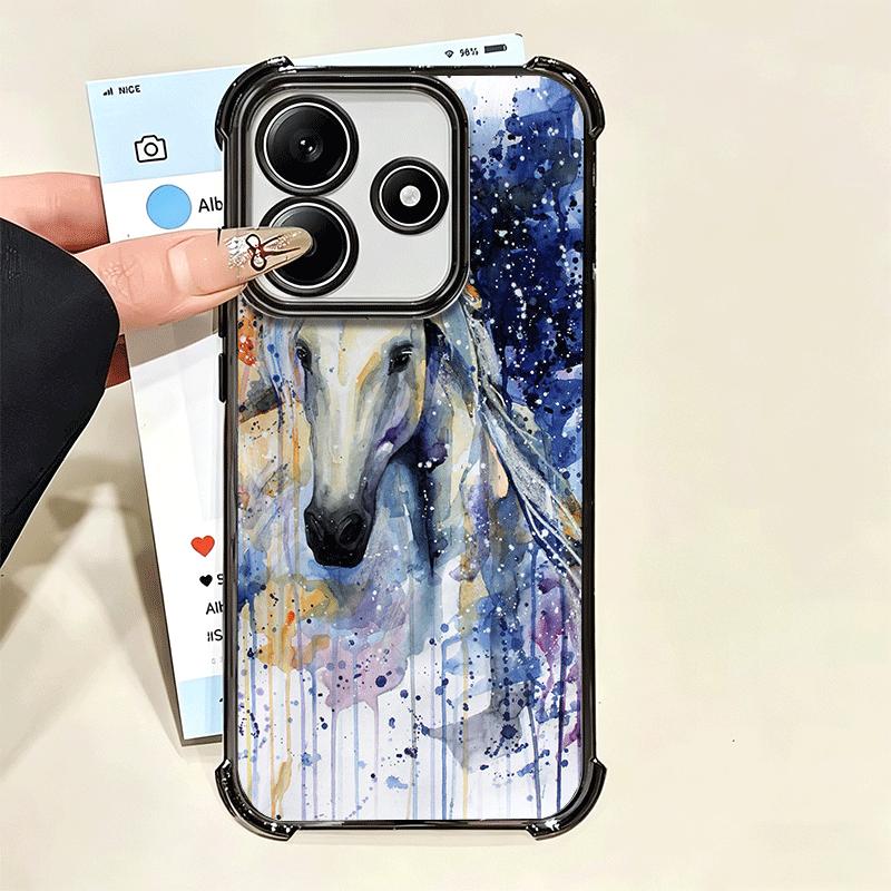 Масляная живопись Лошадь Покрытие Чехол для телефона Для Xiaomi Poco X5 X6 X7 X8 Pro Max F8 Ultra F7 M8 M7 M5S Redmi 15C 15 14C 13C 13 X3 12C F