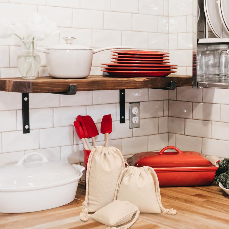 12 шт., хлопковая сумка для хранения своими руками, 4 размера, портативная, однотонная, на шнурке, дизайн, рождественский праздничный подарок