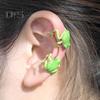 Зажим для ушей древесной лягушки Кольцо-лягушка Хорошая детализация Реалистичные животные Гладкое полированное регулируемое открытое кольцо Новинка Серьги Вечерние Повседневные женские украшения на палец