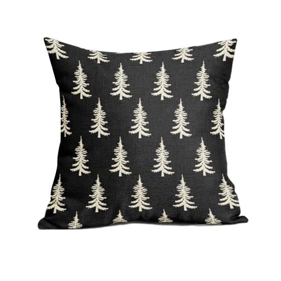 45x45СМ Наволочка на декоративную подушку с рождественской елкой, Наволочка с принтом рождественской елки, Домашняя гостиная, Спальня, Диван, Кровать, Декоративная квадратная наволочка