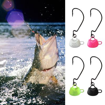 5 шт. 5/7/10G Ned Rig Offset Shank EWG крючок используется с мягкой приманкой для черного окуня Weedless Swimbait Jig Head