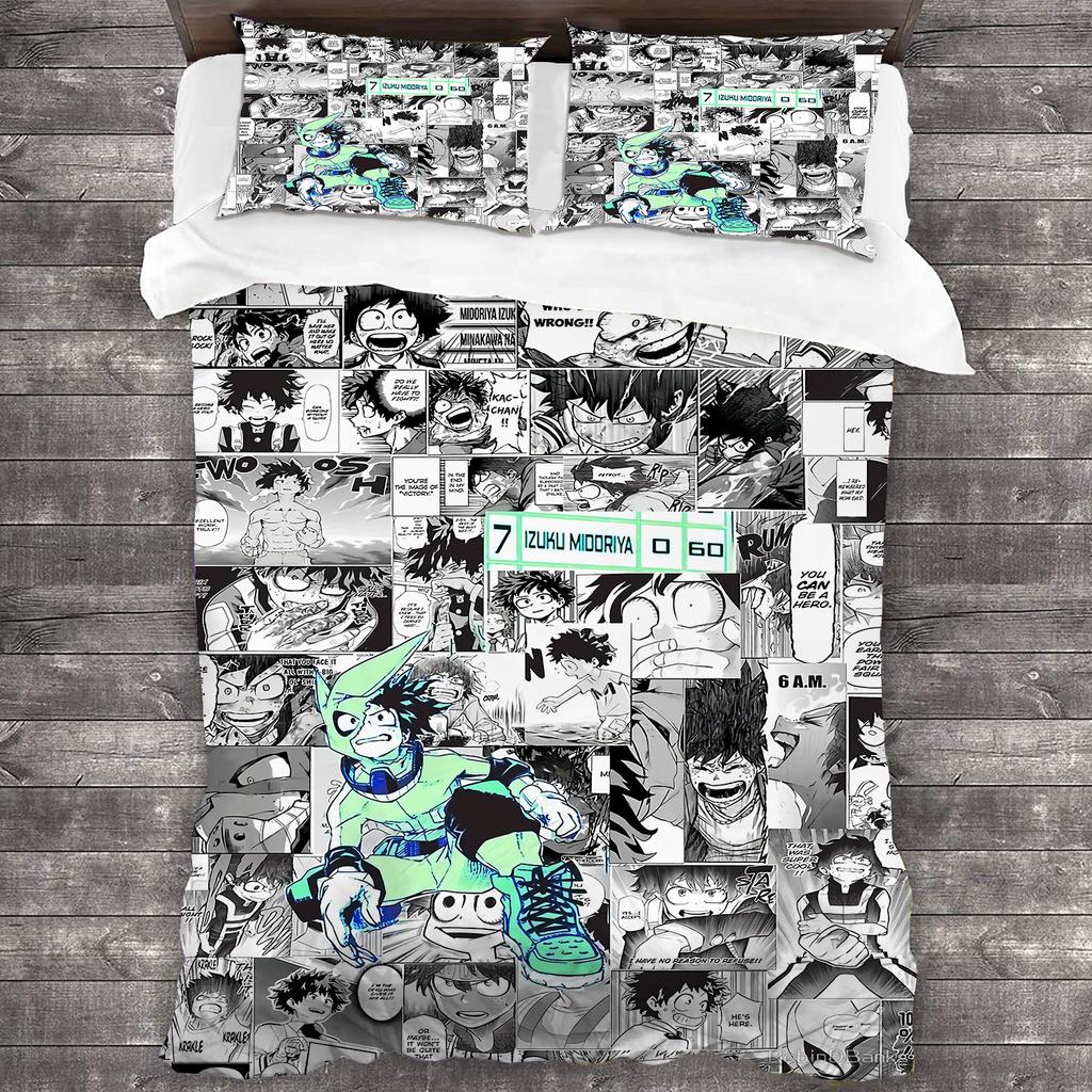 Popular 3D Printed Anime My Hero Academia 3pcs Bedding Set Duvet Covers Pillowcases Comforter Bedclothes Bed Linen Bedding Sets