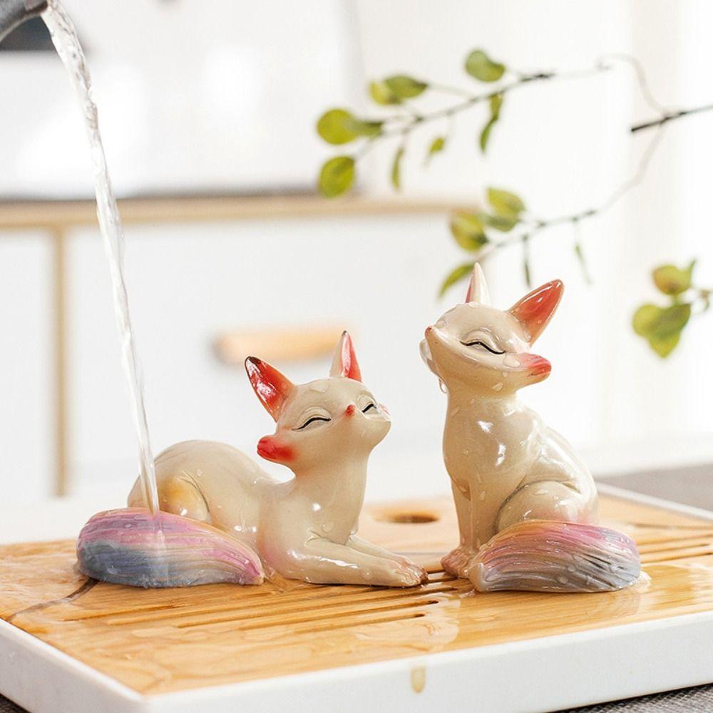 Creative Desk Small Statue Lovely Animal Figurine Tearoom Ornament Miniatures Sculpture  Office