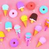 4 Pieces Per Set Cute Donut Dessert Eraser Simulation Dessert Shape ThreeDimensional Detachable Student Learning Stationery