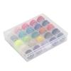 Colorful Sewing Threads with Plastic Sewing Machine Bobbins for Home Handwork Embroidery25 Grids