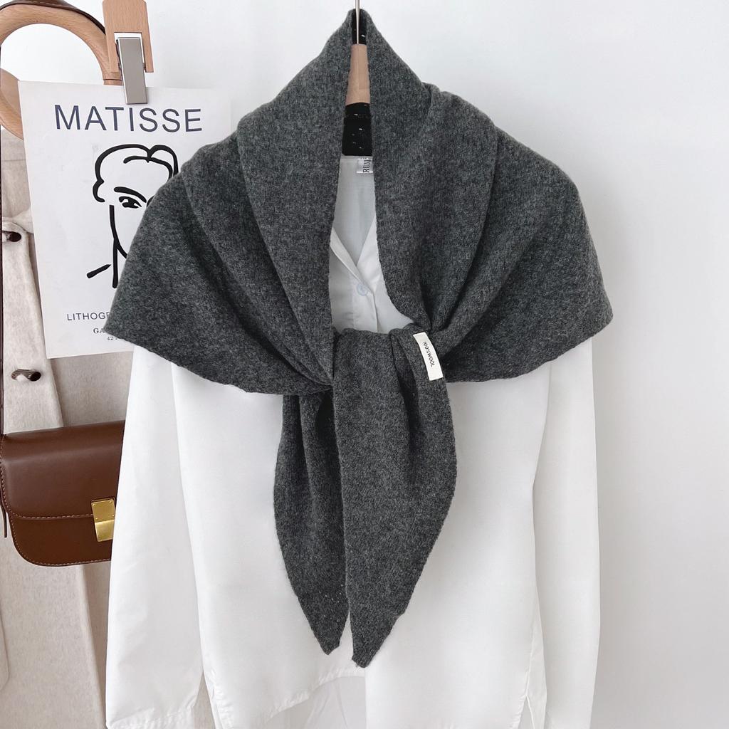 100% Шерсть Мода Большой Размер Женские Шали Треугольный Шарф Зимняя Накидка Утолщенная Теплая Шейная Косынка Роскошные Обмотки Буфанда