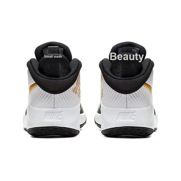 Nike Детские кроссовки Team Hustle D9 GS Black Metallic Gold AQ4224-004