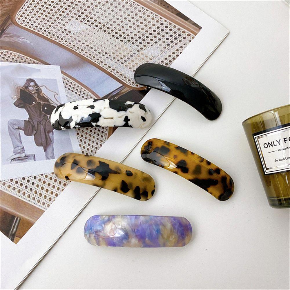 Модные геометрические заколки для волос из ацетата, аксессуары для волос, зажим для хвостика, заколки