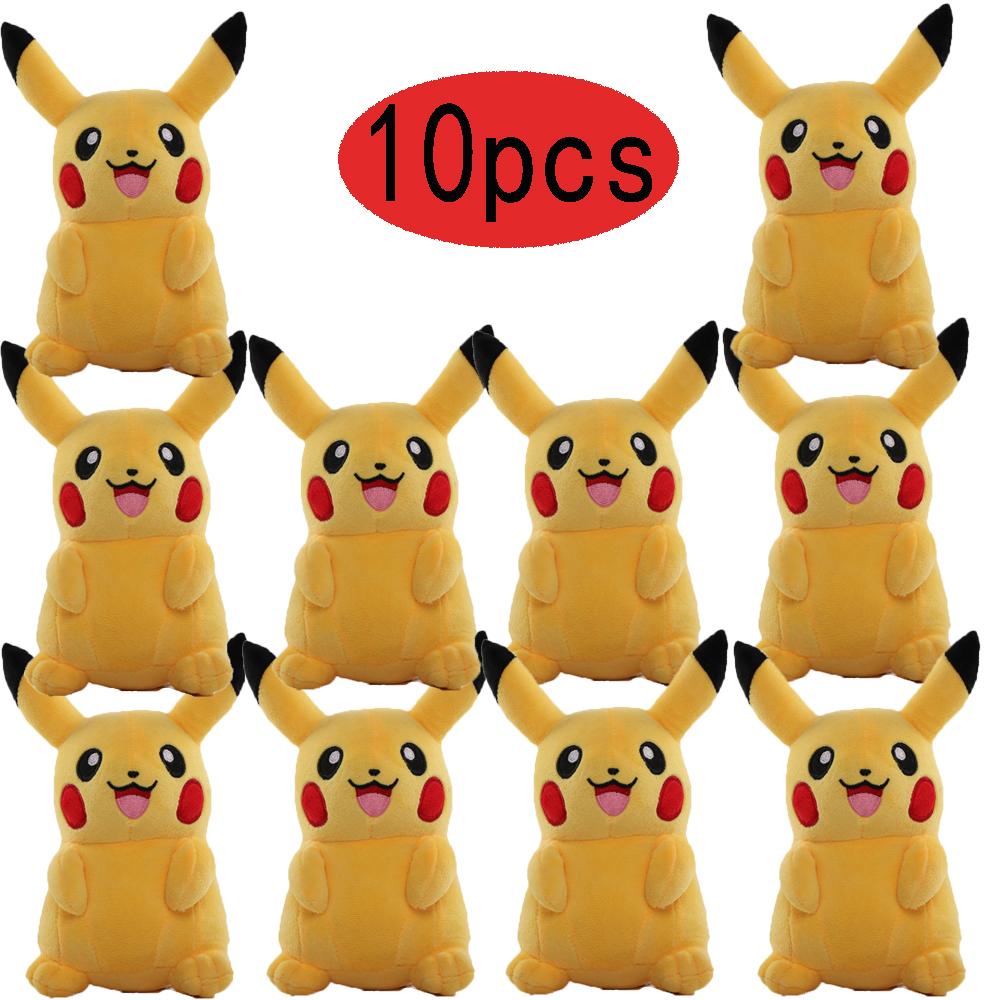 1-10 шт. POKEMON Оригинальная плюшевая игрушка Генгар Пикачу Кавайный Чаризард Настоящая плюшевая кукла Мягкая милая мультяшная Пингвин Игрушки для детей Подарок