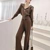 2 Outfits Waisted for Women Long Piece Wide Leg Pants Set