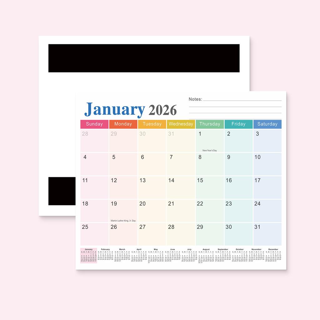 Магниты на холодильник Календарь 2026 Английский календарь 18 месяцев Магнитная наклейка на холодильник Планировщик Задачи Список дел Декор для дома