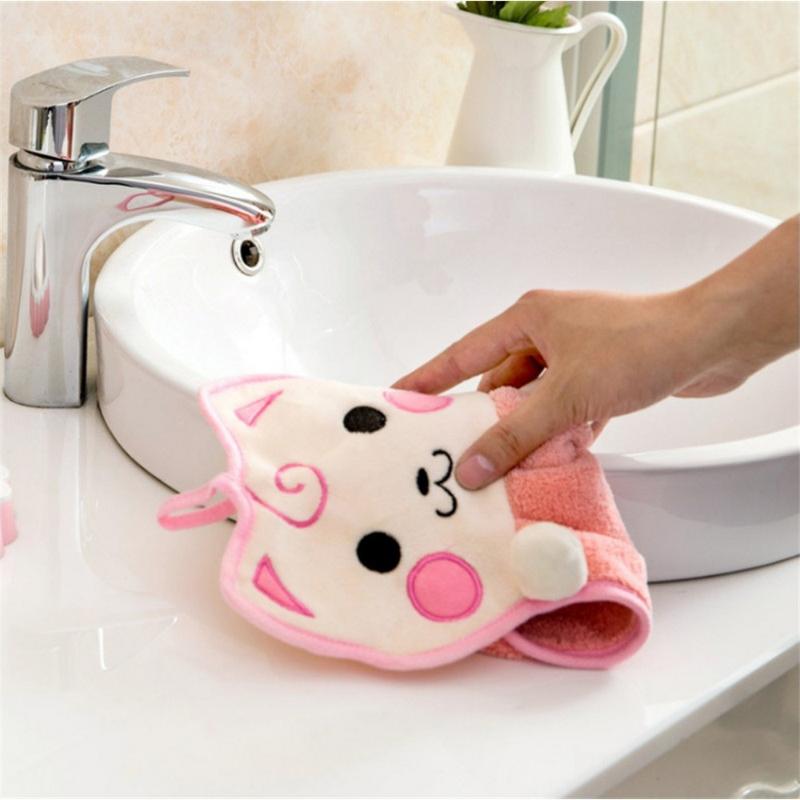 1 шт., утолщенное полотенце с милым мультяшным рисунком, кухонное подвесное водяное полотенце, мягкие плюшевые полотенца для посуды, полотенце для рук