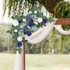 1PC Wedding Centerpieces Flower Garland Aisle Decorations Artificial Flower Swag Wedding Flower Arrangement for Welcome Sign Chairs Floral Decor