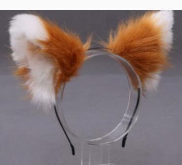 Handmade Faux Fur Animal Ear Headband Soft Lightweight Adjustable Costume Accessory for Cosplay Parties and Everyday Wear