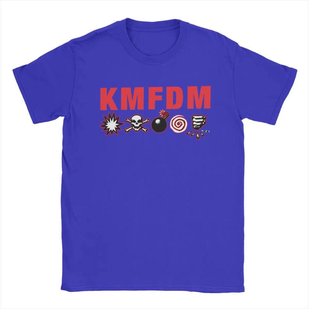 Футболки KMFDM для мужчин Чистая мода для мужской футболки Футболка с круглым вырезом Топы с коротким рукавом Лето